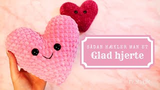 Sådan hækler man et glad hjerte | Hækleopskrift | Amigurumi | Niah.dk