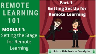 Remote Learning 101, Module 1, Part 1: Getting Set Up for Remote Learning