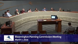 March 7, 2024 Bloomington Planning Commission Meeting
