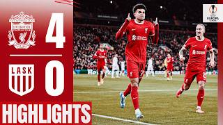 Diaz, Gakpo and Salah secure Europa League knockout qualification | Liverpool 4-0 LASK | Highlights