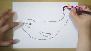Beluga Whale Easy Drawing Tutorial