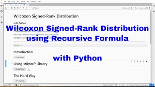 Python - Wilcoxon Signed Rank Distribution Using Recursive Formula