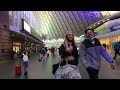 london kings cross station london walk. 4k