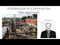 Lecture 1B Introduction to Construction Management