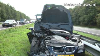 Licht gewonden en ravage op de A28