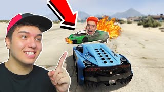 DESAFIO DA MEGA RAMPA MAS OS CARROS TEM ARMAS NO GTA 5!!