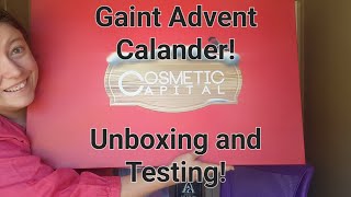 Unboxing the WHITE CHRISTMAS GIANT BEAUTY ASVENT CALANDER from Cosmetic Capital! Unboxing \u0026 Testing