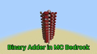 Minecraft BE | TINY Working Binary Adder TUTORIAL