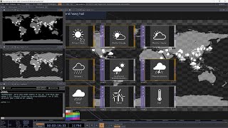 World Map Data Visualization(weather forecast) with Web Client DAT(open-meteo api) in TouchDesigner