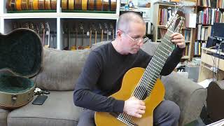 1999 Luigi Locatto 10 String Classical Guitar Professor Kenneth Andrade Lute Suite No. 2 Prelude