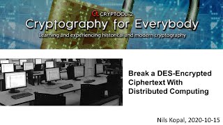 Break a DES-Encrypted Ciphertext With Distributed Computing