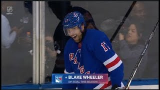 Blake Wheeler in shock for his 5th after pass from Zibanejad!