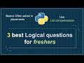 Python Programming Questions for Interview | Python Interview Questions and Answers For Frehsers