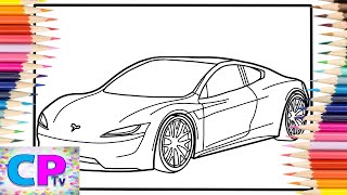 Tesla Car IPad Pro Coloring Pages/Tesla Roadster 2/Marin Hoxha & Caravn - Eternal [NCS Release]