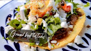 How I made these ground beef tostadas/ Tostadas de Carne molida!