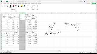 Period of a Pendulum Data Analysis
