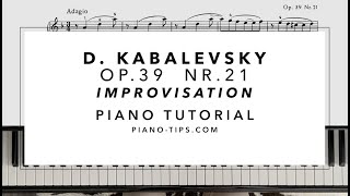 D. Kabalevsky op.39 nr.21 - Improvisation | Piano Tutorial