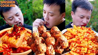 Amazing Super Spicy hairy eggs \u0026 Fried Stinky tofu| Chinese Food Eating Show | Funny Mukbang ASMR