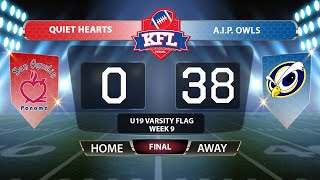 KFL U19 Varsity Flag - Quiet Hearts vs AIP Owls