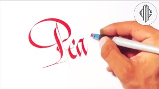 ODDLY SATISFYING VIDEO (BEST PILOT PARALLEL PEN CALLIGRAPHY)