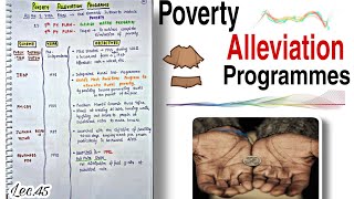 Poverty alleviation Programmes || Indian Economy || Handwritten notes || Lec.45 || An Aspirant !