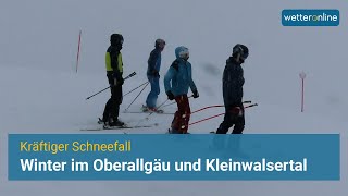 Starker Schneefall im Oberallgäu