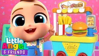 Baby John's Pretend Play Cooking Food | Little Angel And Friends Kid Songs