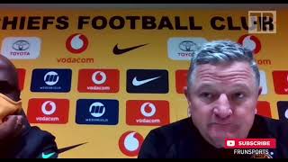 Kaizer Chiefs head coach Gavin Hunt visibly disappointed with draw against Swallows FC in the League
