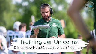 Training der Schwäbisch Hall Unicorns \u0026 Interview mit Head Coach Jordan Neuman