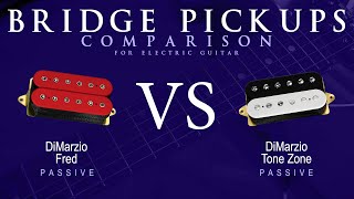 DiMarzio FRED vs TONE ZONE - Passive Bridge Guitar Pickup Comparison Tone Demo