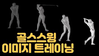 [말 없는 골프레슨]드라이버 골프스윙 이미지트레이닝! 중심축 고정! 보기만 해도 스윙 리듬이 좋아집니다 #골프맨 #골프레슨