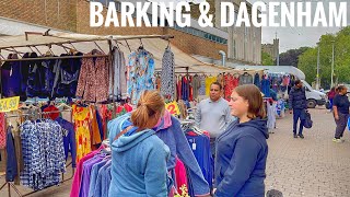 London walking in Barking and Dagenham Town Center - Barking open Market | Unseen London [4k HDR]