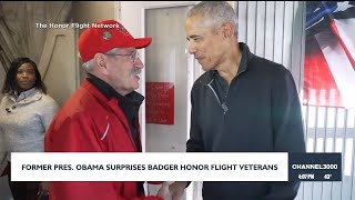 Fmr. President Barack Obama surprises Honor Flight veterans
