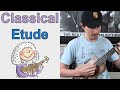 Learn a Classical Piece on Ukulele that Jumps Up & Down the Neck