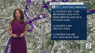 Miles of road closures to begin for Rock 'n' Roll Nashville Marathon