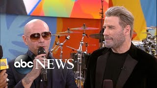 John Travolta, Pitbull talk collaborating on new movie