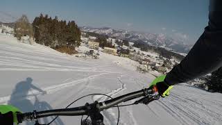 雪ちゃり-戸狩温泉スキー場をMTBで走る！