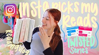 instagram chooses the books i read 👑🦋🌸 twisted series reading vlog (spoiler free!)