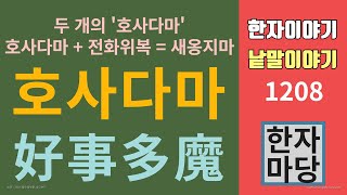 한자이야기 #1208 호사다마... 한국의 호사다마와 중국의 호사다마