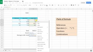 Google Sheets Basics #4 - Create Formulas