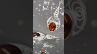 Silver Filigree Earrings with Baltic Amber #customjewelry #jewelry #handmadejewelrymaking  #handmade