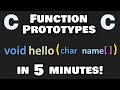 Learn function prototypes in 5 minutes! 📌