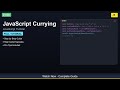 🎓 JavaScript Currying - Complete JavaScript Tutorial