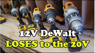 DeWalt 12V drill and driver vs 20V drill and driver