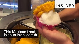 This Mexican treat is spun in an ice tub for an hour