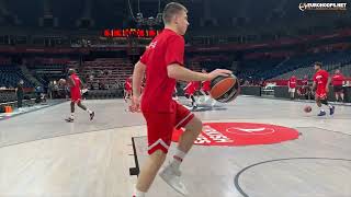 First practice of Olympiacos at Belgrade