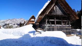 冬天合掌村玩雪-1