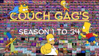 #simpsons  The Simpsons couch gag's season 1 to 34 #thesimpsons