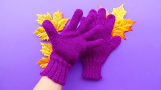 Tricoter des gants simples pour femme [Tuto Tricot rapide]