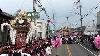 令和６年　福井屋台　本宮　坂上屋台と並んでチョーサ